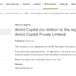 Ambit Capital (Clone Firm) scam warning