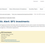 BFS Investments scam warning