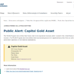 Capital Gold Asset scam warning