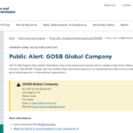 GOSB Global Company scam warning