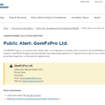 GemFxPro Ltd. scam warning