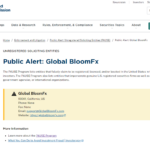 Global BloomFx scam warning