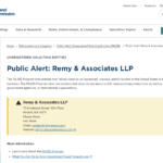 Remy & Associates LLP scam warning